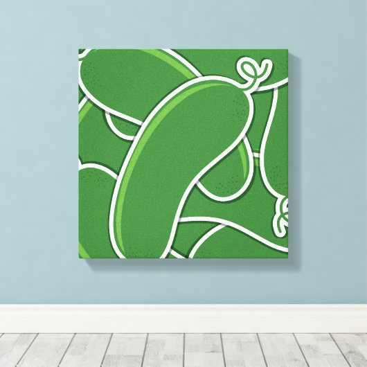 Funky cucumber leinwanddruck (Insitu (Holzboden))