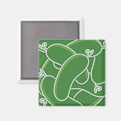 Funky cucumber magnet (Vorderseite/Rückseite)