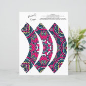 Funky cupcake Wrapper, Retro-Kuchen (Stehend Vorderseite)