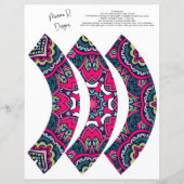 Funky cupcake Wrapper, Retro-Kuchen (Vorderseite)