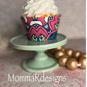 Funky cupcake Wrapper, Retro-Kuchen