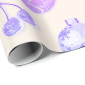 Funky Cute Girly Pink Christmas Pattern Geschenkpapier (Rolleneckpunkt)