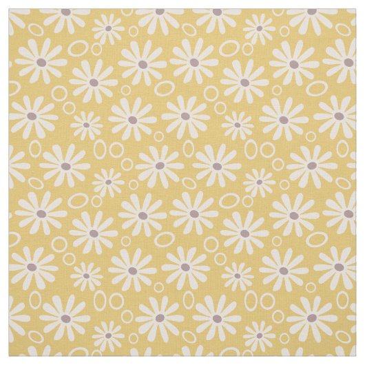 Funky Daisies and Bubbles Yellow Stoff (Muster)