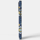 Funky Daisy ist in blau Case-Mate iPhone Hülle (Rückseite / Links)