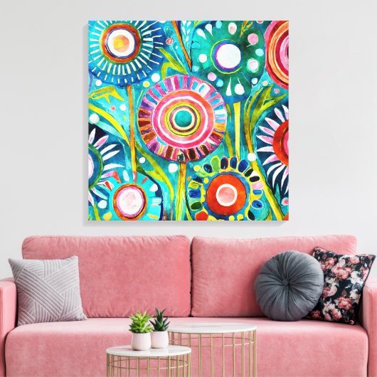 Funky Dandelions Leinwand Art (Insitu (Wohnzimmer))