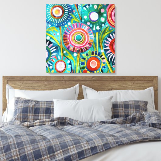 Funky Dandelions Leinwand Art (Insitu (Schlafzimmer))