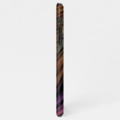 Funky Dark Aquamarin Blue Green 3D Art Pattern iPhone Hülle (Linke Seite)