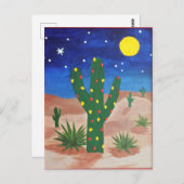 Funky Desert Christmas Postkarte (Vorne/Hinten)