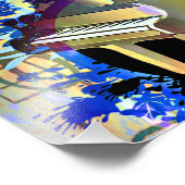 Funky Digitally Colored Piano Fotodruck (Ecke)