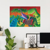 Funky Dinosaur Band Poster (Heimbüro)