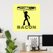 Funky Disco Bacon Poster (Heimbüro)