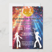 Funky Disco New Yea's Eve Party Einladung (Vorderseite)