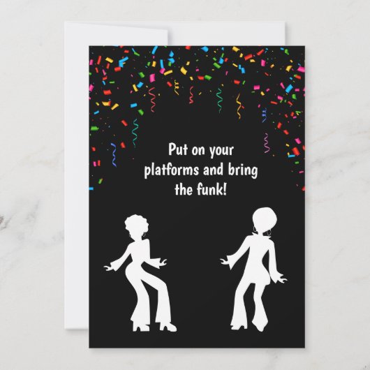 Funky Disco New Yea's Eve Party Einladung (Rückseite)