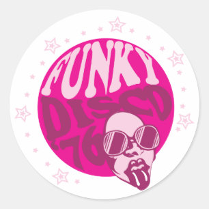 Funky Disco Runder Aufkleber