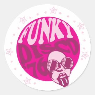 Funky Disco Runder Aufkleber