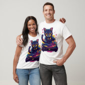 Funky DJ Cat – Retro Disco Kitty Party T-Shirt (Unisex)