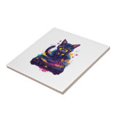 Funky DJ Katze � Retro Disco Kitty Party Fliese (Seite)