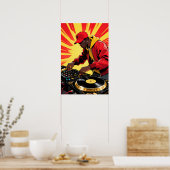 Funky DJ Pop Art Poster (Küche)