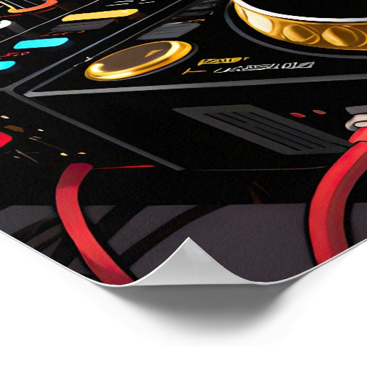 Funky DJ  Pop Art Poster (Ecke)