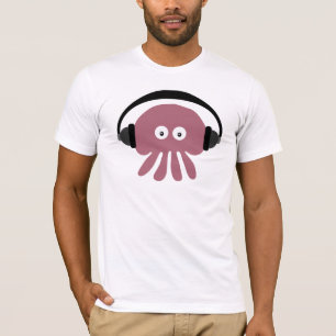Funky DJ-Quallen mit Kopfhörer T - Shirt