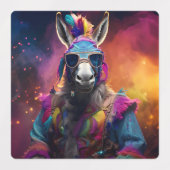 Funky Donkey Blue Glasses Etiketten (Design 1)