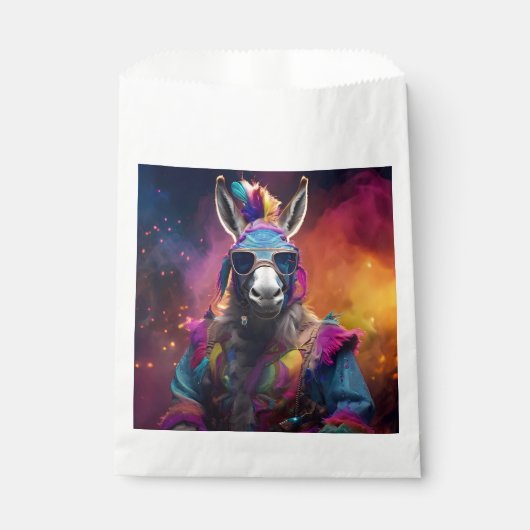 Funky Donkey Blue Glasses Geschenktütchen (Vorderseite)