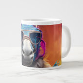 Funky Donkey Blue Glasses Jumbo-Tasse (Vorderseite Rechts)
