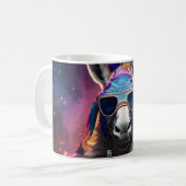 Funky Donkey Blue Glasses Kaffeetasse (Vorderseite Links)