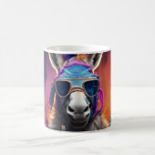 Funky Donkey Blue Glasses Kaffeetasse (Mittel)