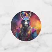 Funky Donkey Blue Glasses Konfetti (Klein Vorderseite)