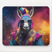Funky Donkey Blue Glasses Mousepad (Vorne)