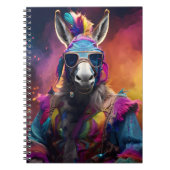 Funky Donkey Blue Glasses Notizblock (Vorderseite)