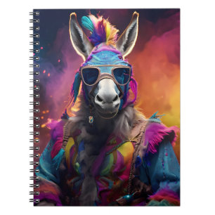 Funky Donkey Blue Glasses Notizblock