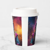 Funky Donkey Blue Glasses Pappbecher (Links)