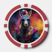 Funky Donkey Blue Glasses Pokerchips (Vorderseite)