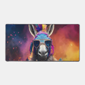 Funky Donkey Blue Glasses Schreibtischunterlage (Vorderseite)