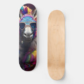 Funky Donkey Blue Glasses Skateboard (Vorderseite)