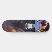 Funky Donkey Blue Glasses Skateboard (Horizontal)