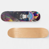 Funky Donkey Blue Glasses Skateboard (Horizontal)