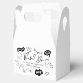 Funky Doodle Graduation Party White Geschenkschachtel (Geöffnet)