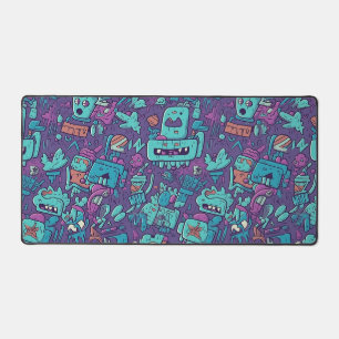 Funky Doodle Monster Party Schreibtischunterlage
