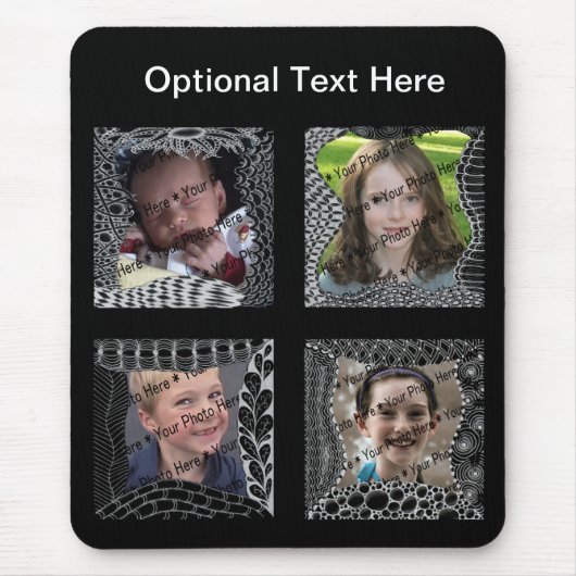 Funky Doodle Picture Frame Collage Mousepad (Vorne)