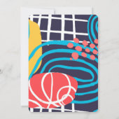 Funky Doodles Birthday Party Einladung (Rückseite)