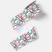 Funky Doodles Kreise Satinband (Rückseite)