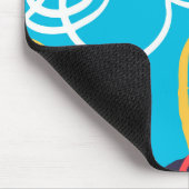 Funky Doodles über Aqua Mousepad (Ecke)