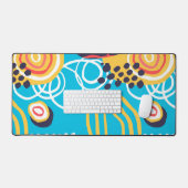 Funky Doodles über Aqua Schreibtischunterlage (Tastatur & Maus)