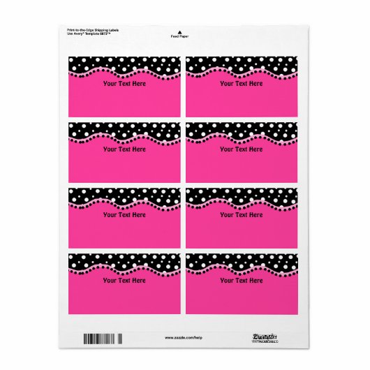 Funky Dots Avery Label (Vorne)