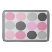 Funky dots / Rosa Kohle Grau Fuzzy Badematte (Vorderseite)