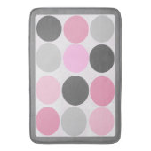 Funky dots / Rosa Kohle Grau Fuzzy Badematte (Vorderseite Vertikal)
