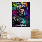 Funky Dreams - Girl Boss Dark Feminine Art Poster (Küche)